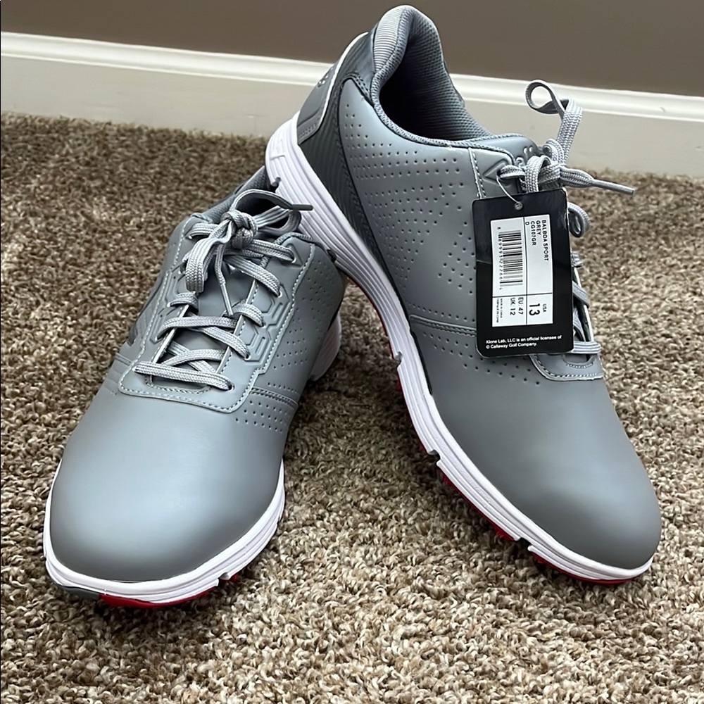 Callaway Gray Athletic Golf Shoes with Waterproof Finish